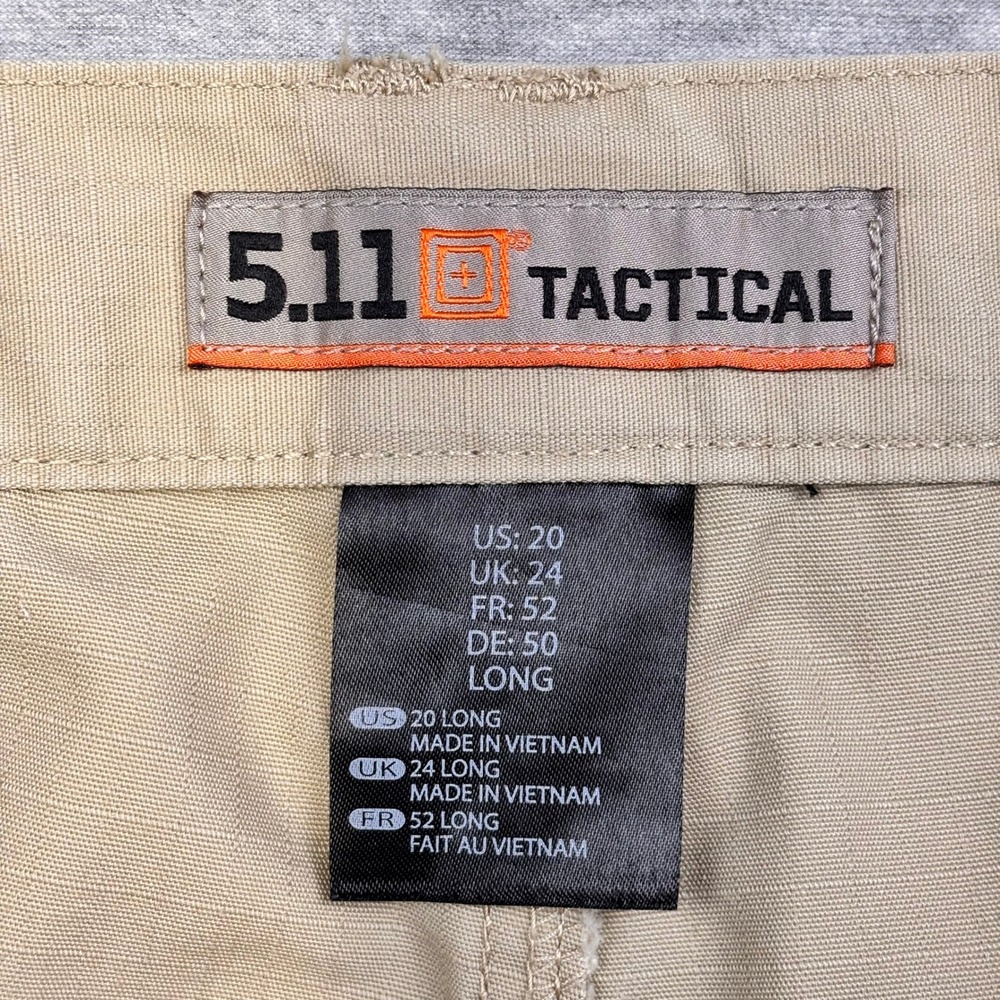 5.11 Tactical Womens Taclite Pro Cargo Pants Tan Khaki Size 20 Long (38 x 33) - Picture 5 of 7